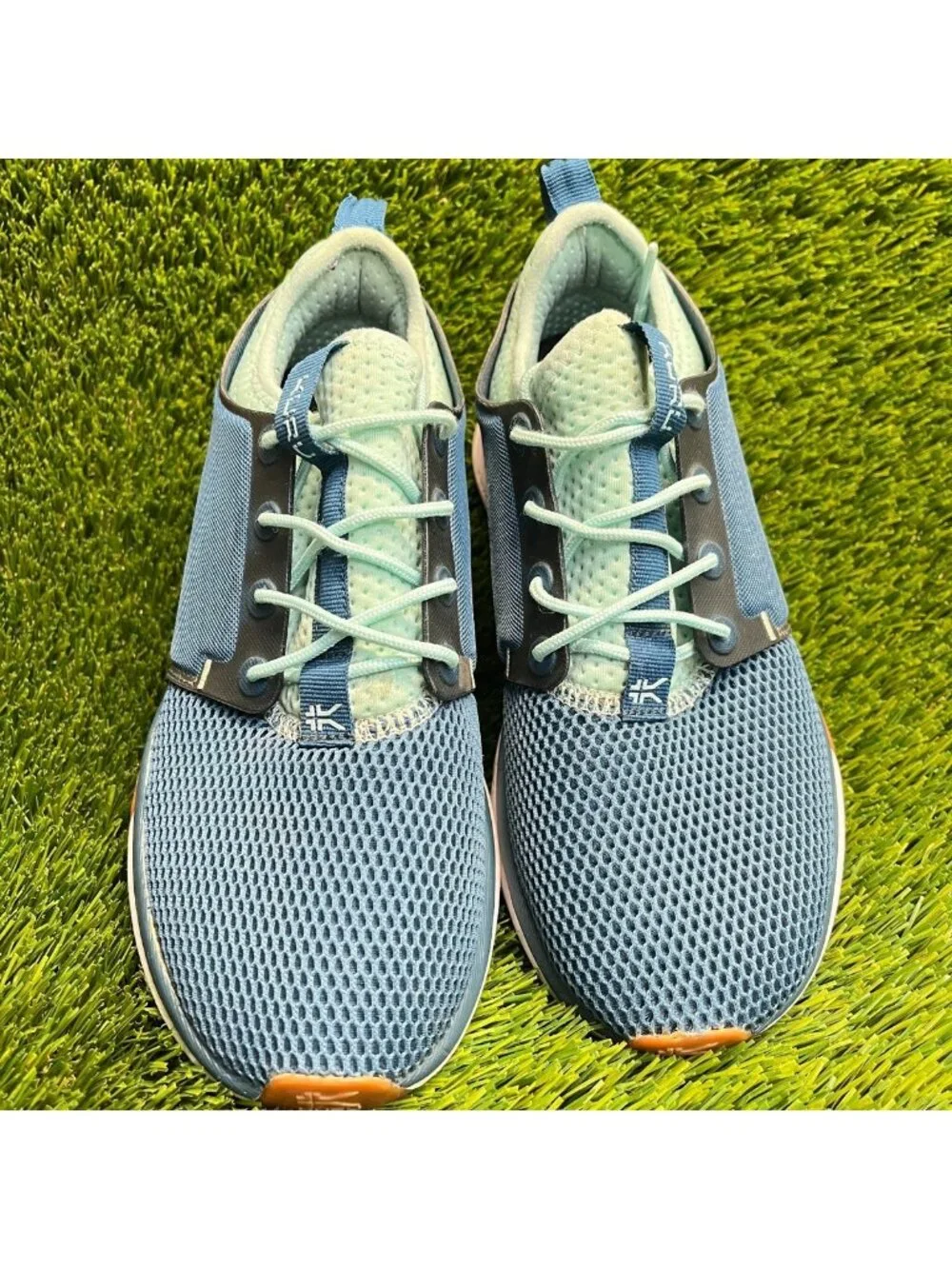 Kuru Atom Womens Size 5.5 Blue White Athletic Running Walking Shoes Sneakers
